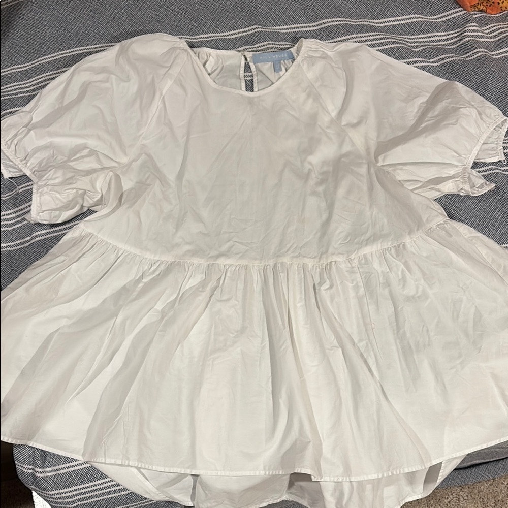 White Puff Sleeve Hill House Blouse